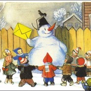 Снеговик-почтовик фотографии