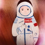 Мастер-класс по росписи деревянной дощечки «Космонавт» фотографии