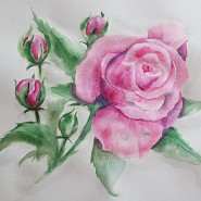 Виртуальное занятие «Техника рисования цветка «Камелия» фотографии