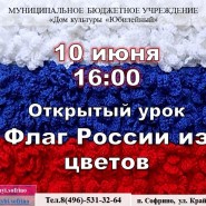 Открытый урок «Флаг России из цветов» фотографии