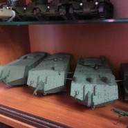 Выставка макетов военной техники. фотографии