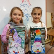 Мастер-класс «Новогодний гномик». Картина акрилом. фотографии