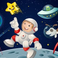 Мастер-класс по росписи деревянной дощечки «Космонавт» фотографии