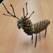 Онлайн-мастер-класс «Олень из еловых шишек» фотографии