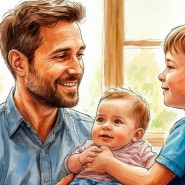 Акция ко Дню отца «Рисуем папу» фотографии