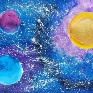 Мастер–класс по рисованию для детей «Мой космос» фотографии
