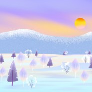 Виртуальный мастер-класс «Снежные горы» фотографии