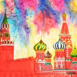 Ко Дню России Мастер – класс по ИЗО «Красная площадь»