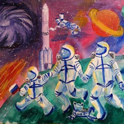Выставка рисунков «Мир космоса»