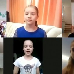 Показ записи вокального номера «Подмосковные вечера»