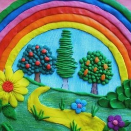 Радуга из пластилина