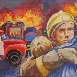 Выставка «Народные художники о пожарных»