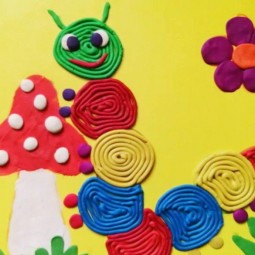 Гусеница из пластилина