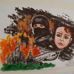 «Дети против террора и войн» - коллективное создание плаката