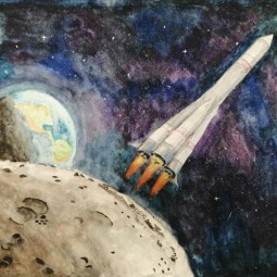 «Сила притяжения» - выставка детского рисунка, посвященная Дню космонавтики