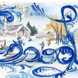 Выставка-презентация детского рисунка «Морозные узоры»