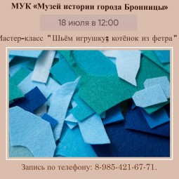 Мастер-класс «Шьем игрушку: котёнок из фетра»