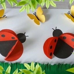 Виртуальный мастер – класс «Божья коровка на цветке»