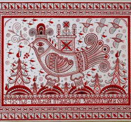 «Бег огненных коней. Мезенская роспись в авторском прочтении Жанны Ковальчук»