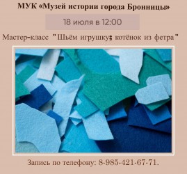 Мастер-класс «Шьем игрушку: котёнок из фетра»