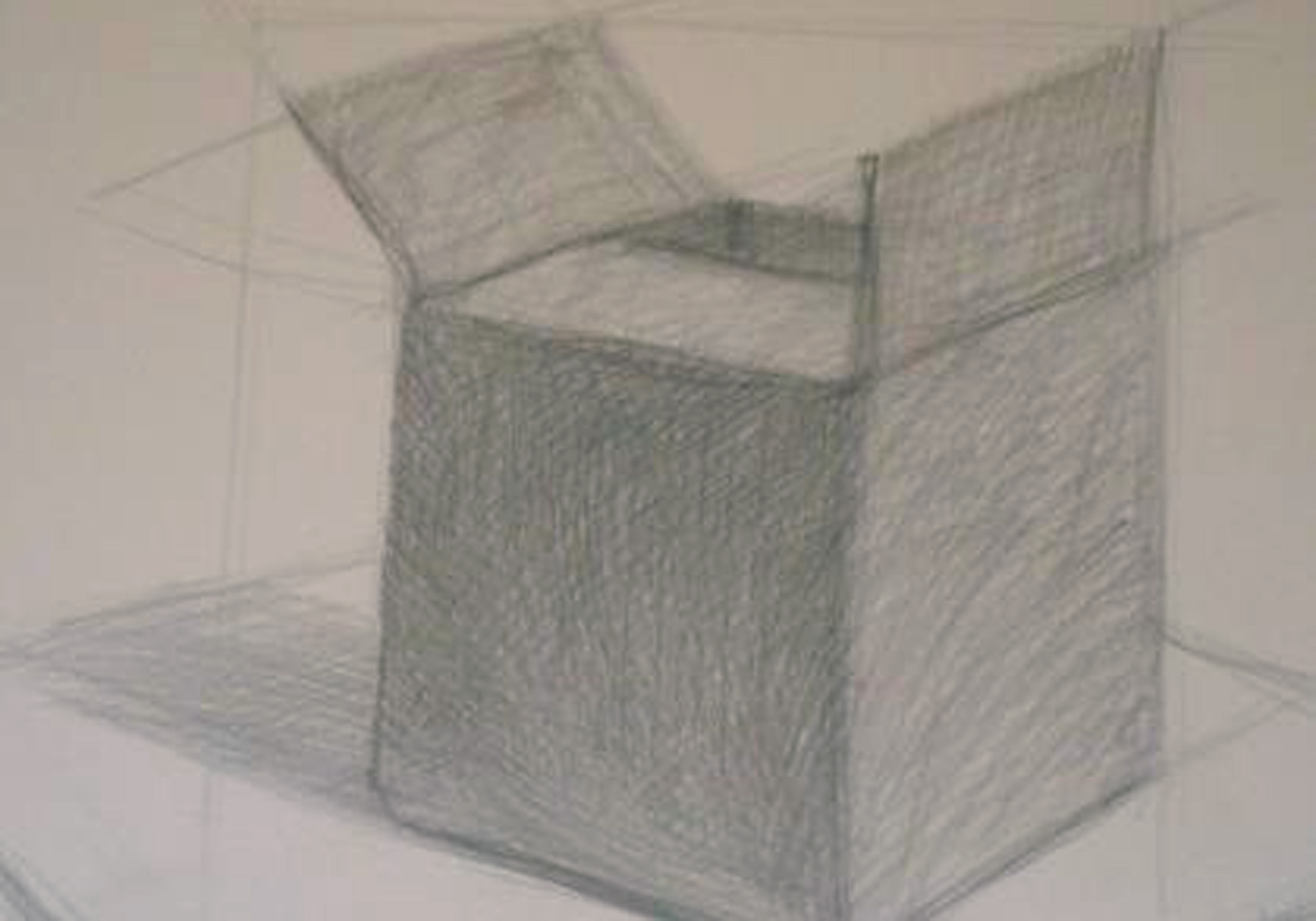 Коробка рисунок карандашом