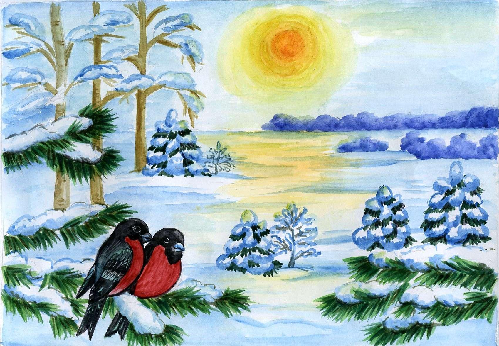 Тема зима 4 5 лет. Зимние рисунки. Зимний пейзаж для детей. Зимний пейзаж рисунок. Рисунок на тему зима.